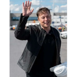 Cafe Racer Elon Musk Black Jacket